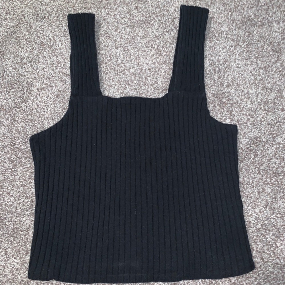 American eagle black tank top crop top
